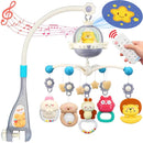 Baby Crib Mobile with Night Lights and Music,Hanging Mobile for Crib Bassinet with Rotation, Projection,Remote Control,Babies Crib Toys for Nursery Newborn Infant Boys Girls (Gray) by TinyTreasures Baby Boutique