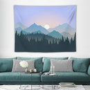 HZOHNAGO Mountain Tapestry Forest Mountain Sunrise Pattern Printed Wall Tapestry Wall Hanging for Bedroom Living Room Dorm 80" W x 60" H by CozyNest Decor