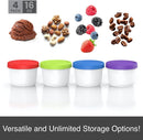 BALCI - 16oz Ice Cream Containers with Silicone Lids (Set of 4) - 1 Pint Each Freezer Food Storage Containers, Reusable, LeakProof, For Homemade IceCream Containers - Blue, Red, Green, Purple by TinyTreasures Baby Boutique