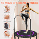 BCAN 40"/48" Mini Rebounder Trampoline for Adults with Bar, 450/550LBS Fitness Trampoline with Bungees, Adjustable Handle, Stable & Quiet, Indoor Outdoor, Whole-Body Workout & Relaxation at Home by TinyTreasures Baby Boutique