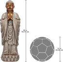 Design Toscano Bodh Gaya Asian Garden Statue, 9 inches wide, 30 inches tall, Cast Stone Resin, Faux Stone & Metallic Finish by GreenHaven Gardens
