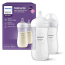Philips Avent Natural Baby Bottles with Natural Response Nipples (Fast Flow, Flow 4), 11oz, 2-Pack, SCY906/02 by TinyTreasures Baby Boutique
