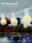 25Ft LED Outdoor String Lights, G40 Globe Patio String Lights Waterproof with 27 Shatterproof Bulbs, Hanging Outdoor Christmas Decorations Lights for Backyard Garden Bistro Wedding Party Decor, White by TinyTreasures Baby Boutique