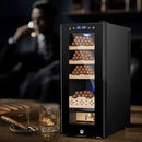 Electric Humidor for Cigars, 35L 250 Counts Large Capacity Thermostatic Desktop Humidor Cabinet with Digital LED Screen, Safety Lock,Smart Humidity & Temp Control, Gifts for Men by CozyNest Decor