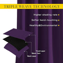 NICETOWN Blackout Royal Purple Curtains 84 inches Long, Grommet Room Darkening Thermal Insulated Sound Dampening Window Treatments for Bedroom/Home Office, 2 Panels, W46 x L84 by TinyTreasures Baby Boutique