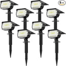 LANSOW Solar Spot Lights Outdoor, [8 Pack/57 LED] 2-in-1 Solar Landscape Spotlights, 3 Modes IP65 Waterproof Dusk to Dawn Solar Powered Flood Wall Lights for Outside Yard Garden Pathway(Cool White) by CozyNest Decor