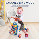 QDRAGON 5 in 1 Push Walkers for Baby Boys, Toddler Learning to Walk, Sit to Stand Walker, Early Learning Push Toy for Infant 12+ Months, Navy Blue by TinyTreasures Baby Boutique