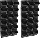 Self Watering Wall Planter | 36 Pots Vertical Garden Planter for Indoor Plants | wall-Mounted Stackable Wall planter | Hanging Plant Flower Pot Holder | 10.56 Fl Oz Each Individual Pot | Black by CozyNest Decor