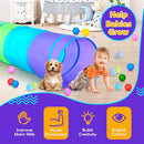 Moncoland Kids Play Tunnel Tent for Toddlers, Colorful Pop Up Crawl Toy Baby Infant Children or Dog Cat Pet, Collapsible Gift Boy and Girl Game (Colorful Kids Tunnel) by TinyTreasures Baby Boutique