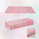 MeMoreCool Kids Floor Futon Mattress Large 6x4 FT, Thicken Foam Tatami Mattress for Children Play Area, Foldable Sleeping Pad Crawling Tatami Mat for Playroom, Pink Rainbow by TinyTreasures Baby Boutique