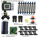 64FT Drip Irrigation Kit with Garden Timer Plant Watering System with Tubing Gushing Nozzles and Water Timer, Quick Connector Kits Easy to Assemble by GreenHaven Gardens