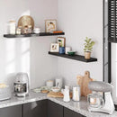 BAMEOS Floating Shelves, Black Wall Mounted Wooden Shelves with Invisible Brackets Set of 2,47 x 9 by CozyNest Decor