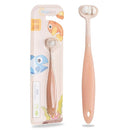 Trueocity Extra Soft Toddler Toothbrush, Toddler Toothbrushes 1-2 2-4, Toothhugger High Efficient 3 Sides Baby Toothbrush 12 Months and Up, Infant Training Brush, 10,000 Ultra-Soft bristles (Apricot) by TinyTreasures Baby Boutique
