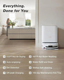 Yeedi M14 Plus Robot Vacuum and Mop with All-in-One Station, 18000Pa, OZMO Roller Instant Self-Washing Mopping, 167℉ Hot Water Mop Washing & Self-Drying, ZeroTangle 3.0, Self-Emptying, White by CozyNest Decor