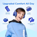 EarFun K4 Kids Bluetooth Headphones, Wireless Headphones with LED Lights, 74/85/94dBA Volume Limited, Built-in Mic, 90H Playtime, Bluetooth 5.4 Over Ear Headphone for iPad/Tablet/PC/School by TinyTreasures Baby Boutique