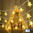 120 LED 40FT Star String Lights, 8 Modes Plug in Star Lights with Timer & Memory, Indoor Outdoor Christmas Twinkle Light for Birthday Party Bedroom Wedding Home Classrom Decor Warm White by TinyTreasures Baby Boutique
