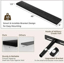 RICHFOCUS 48Inch Floating Shelves for Wall 2 Pack Shelves for Bedroom|Kitchen|Bathroom Wall Mounted Rustic Wood Floating Shelf with Invisible Brackets for Books|Storage|Decor, Black by CozyNest Decor