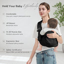 Baby Sling Carrier, Toddler Carrier Sling with Double Safety Buckle and Adjustable Shoulder Strap(7-30lbs), Baby Carriers One Size Fits All, Black by TinyTreasures Baby Boutique