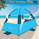 COMMOUDS Beach Tent Sun Shade for 3/4-5/6-7/8-10 Person, UPF 50+ Beach Sun Shelter Canopy Tent, Lightweight, Easy Set Up and Carry by TinyTreasures Baby Boutique