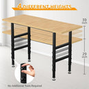 60" Adjustable Workbench,Heavy-Duty Work Table,3000 LBS Load Capacity Particleboard Hardwood Workstation with Fixed feet,for Workshop, Garage by GreenHaven Gardens