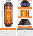 Solar Flame Lights Outdoor, Upgraded 74 LED Flickering Flame Lights, Solar Powered Auto On/Off, Outdoor Waterproof Wall Lanterns for House Garage Doorway Garden Porch Patio Yard Decoration (2 Pack) by GreenHaven Gardens