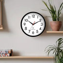 Atomic Wall Clock Analog 14 Inch Battery Operated Modern Decorative for Living Room Kitchen Office Bedroom Bathroom(Black) by CozyNest Decor