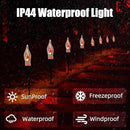 27.8Ft Halloween Decorations Flickering Flame String Lights with 29 Pack Clear Glass Flame Light Bulbs (4 Spare), E12 Base, Great for Christmas Halloween Indoor Outdoor Home Party Decor, Black Wire by GreenHaven Gardens