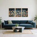 HPNIUB Modern Dark Wildflower Framed Canvas Wall Art Set,Minimalist Nature Jungle Botanical Landscape Wall Decor, (16x24 Inch) Farmhouse Painting for Living Room, Bedroom, Office by CozyNest Decor