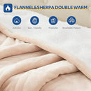 Sealy Electric Blanket Queen 84"*90",Super Cozy Flannel to Sherpa Reversible Heated Blanket Queen Size with 10 Heating Levels & 1-12 Hours Auto Off Overheating Protection Machine Washable,Beige by CozyNest Decor