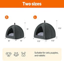 Amazon Basics Cat Cave Bed, 2-in-1 Foldable House for Indoor Cats, with Washable Cushion and Non-Slip Base, 15 x 15 Inches, Small by CozyNest Decor