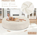 7FT Bean Bag Chair, Large Bean Bag Chairs with Memory Foam Filled, Fluffy Beanbag Sofa with Dutch Velvet Cover, Round BeanBag Chairs for Living Room, Playroom - Beige by TinyTreasures Baby Boutique
