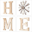 Farmhouse Home Signs with Windmill Clock Wall Decor Rustic Home Letters Wall Art for Living Room Kitchen Entryway Dining Room Bedroom (water-white) by CozyNest Decor
