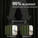 KEQIAOSUOCAI Olive Green Curtains Pinch Pleat wtih Hooks,Block Out Sound Reducing Light Blocking Window Drapes Thermal Curtain for Bedroom/Living Room 84 Inches Long, 40x84 2 PCs by TinyTreasures Baby Boutique