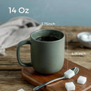 AmorArc 14oz Coffee Mugs Set of 6, Ceramic Coffee Mugs with Large Handle & Wavy Rim for Latte/Hot Cocoa/Tea, Stylish Coffee Mugs for Men Women. Oven,Dishwasher&Microwave Safe, Reactive Glaze by CozyNest Decor