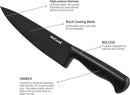 McCook® Premium Black Knife Sets,German Stainless Steel Kitchen Knives Block Set with Built-in Sharpener by CozyNest Decor