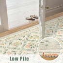 Runner Rug for Entryway: 2x6 Kitchen Rugs Non Slip Washable Ultra-Thin Soft Floral Carpet Indoor Floor Stain Resistant Carpets for Hallway Bedroom Kitchen Laundry Bathroom Dorm Beige/Multi by TinyTreasures Baby Boutique