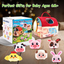 Baby Toys 6-12 Months, Soft Barn Toy with 6 Stuffed Farm Animals, Rattle, Crinkle, Mirror, Sensory Toys for Toddlers 1-3, 6 7 8 9 10 Month Old Baby Toys, Montessori Toys Gift for 1 Year Old Boy Girl by TinyTreasures Baby Boutique