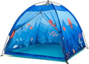 Undersea World Kids Play Tent, Kids Play Tent Foldable Pop Up Indoor Outdoor Party Undersea World Playhouse Tent Toy for Boys Girls-47 * 47 * 41 (Blue) by TinyTreasures Baby Boutique