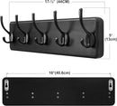 SKOLOO Rustic Wall Mounted Coat Rack, Pine Solid Wood Coat Hook Hanger - 5 Hooks for Hanging Clothes Robes Towels Coats by CozyNest Decor