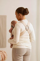 BabyBjörn Baby Carrier Mini, Beige, Woven | Newborn Carrier (7-25 lbs), Ergonomic, Easy-to-Use by TinyTreasures Baby Boutique