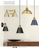 FEMILA Bathroom Light Fixtures, 2-Light Bathroom Vanity Lights Over Mirror, Antique Brass Wall Sconces, Hammered Metal Shade, 4FG59B-2W BG