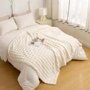YUSOKI Luxury 3D Bubble Throw Blanket 3.1lb,All Ages,Home Decoration, (Ivory,60 * 80inches) by CozyNest Decor