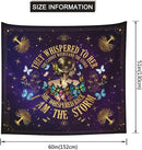 Inspirational Quote Tapestry,They Whispered to Her You Cannot Withstand The Storm Positive Motivational Uplifting Encouragement Gifts Wall Decor for Bedroom,Inspirational Gift for Women Teens Girls by CozyNest Decor