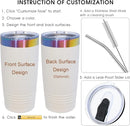 iProductsUS Personalized Tumblers with Lid and Straw, 20oz ION-Plated Stainless Steel Engraved Custom Cup with Name Text, Customized Mothers Day Gifts for Mom, Her, Christmas Birthday (Prism Colors) by TinyTreasures Baby Boutique