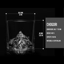 K2 Nepalese Heavy Crystal Whiskey Glasses Gift Set of 2, Thick Freezable Bourbon Glass 1lb Each, Premium Whiskey Gifts for Men, Frozen Crystal Chills Cocktails, 10 oz by CozyNest Decor