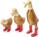GUTE Duck Yard Decorations Yard Art Garden Puddle Ducks with Spotted Wellies Boots - Single - Garden Decor Statues, Duck Figurine Statue - Waterproof Indoor & Outdoor Lawn Gnome Ornament (Small Duck) by GreenHaven Gardens