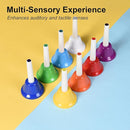 8 Note Hand Bells for Kids Adults, Colorful Merry Handbells Set Musical Instruments by TinyTreasures Baby Boutique
