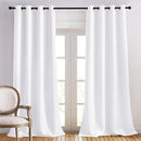 NICETOWN White Curtains for Sliding Door - 52 by 95, 2 Pieces, Blocking Out 50% Sunlight Window Treatment Modern Design Curtain Panels for Dining Room by TinyTreasures Baby Boutique