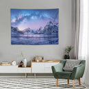 HZOHNAGO Mountain Tapestry Aurora Snow Mountain Sunset Pattern Printed Wall Tapestry Wall Hanging for Bedroom Living Room Dorm 40" W x 30" H by CozyNest Decor