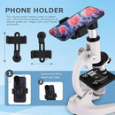 Microscope for Kids & Adults,40X-2000X Magnification.Equiped with Slides Set & Phone Adapter,Suitable for Students School Labs and Home Education(White) by TinyTreasures Baby Boutique